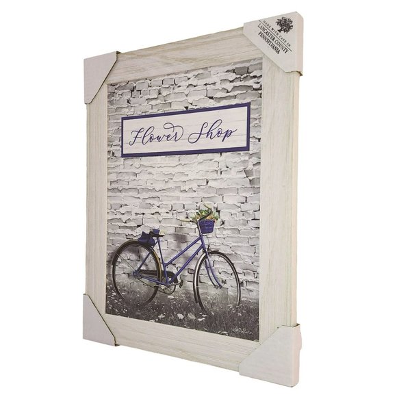 Flower Shop Bicycle Printed Framed Wall Art - Picture 3 of 15